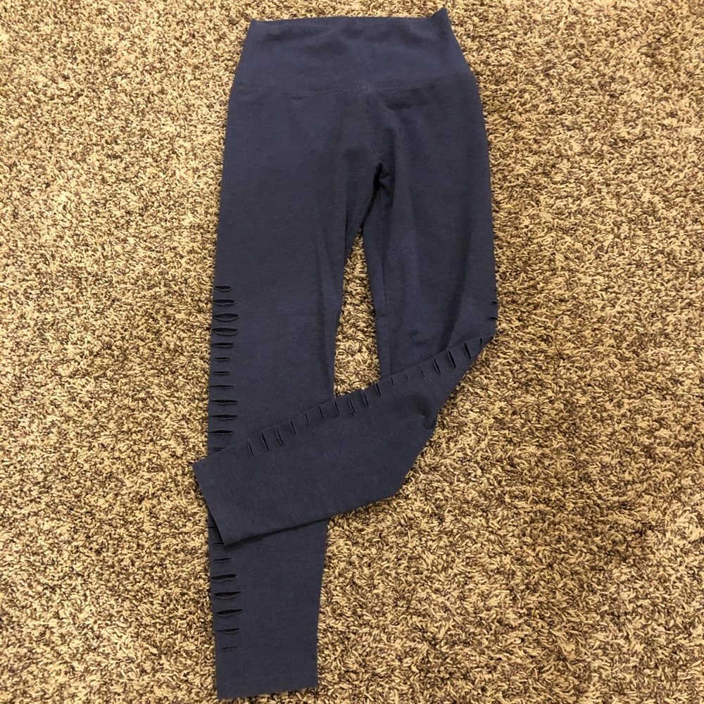 Blue old navy leggings w/ slits
